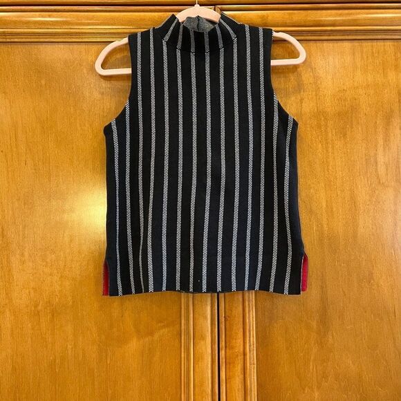Anthropologie Black and Gray Striped Blouse - Picture 8 of 16